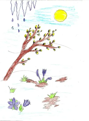 Красивые рисунки на тему весна в школу