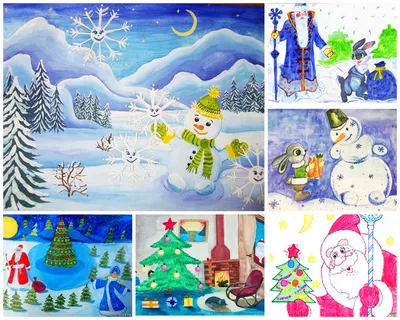 Новогодние рисунки животных легкие и милые (44 фото) » рисунки для срисовки  на Газ-квас.ком
