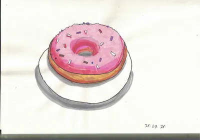 Раскраска пончик . интересные раскраски раскраска пончик. Раскрашивать  онлайн.