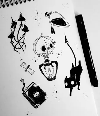 Рисунки черной ручкой для срисовки (290 фото) 🔥 Прикольные картинки и юмор