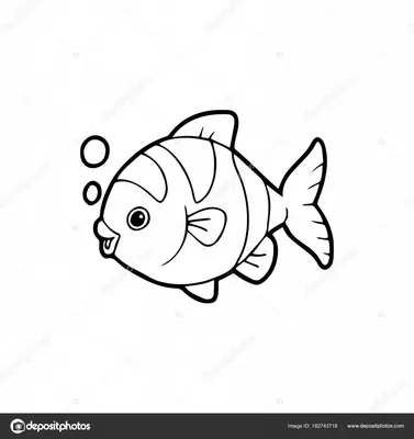 Рисунок рыбки с красивым плавником на голове | Рисунки, Раскраски, Легкие  рисунки
