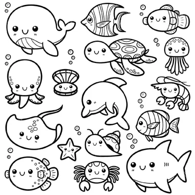 Картинки рыбки для детей на белом фоне - подборка рисунков