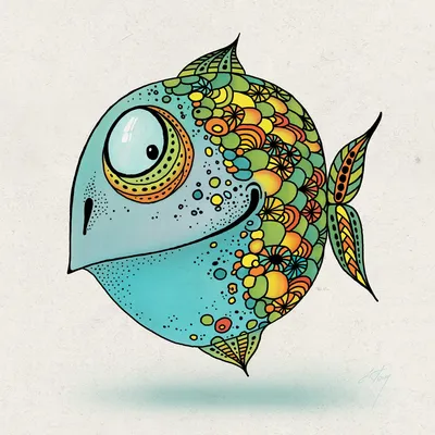 Стилизованный Рисунок Рыбы С Орнаментом — стоковая векторная графика и  другие изображения на тему Иконка - Иконка, Лабиринт, Абстрактный - iStock