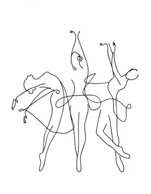 иллюстрация вектора. балет. балетная танцовщица. танец. рисование с одной  строкой Иллюстрация вектора - иллюстрации насчитывающей бобра, грациозно:  233791640