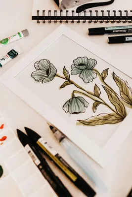 Легкие рисунки для срисовки цветы маленькие - 43 фото