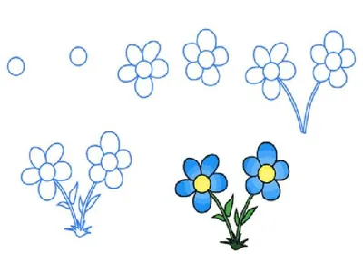 Рисунки на 8 марта 2024: легкие идеи для срисовки | Рисунки, Самоучители по  цветочным рисункам, Нарисовать цветы