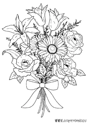 Рисунок цветы для мамы букет 3д …» — создано в Шедевруме