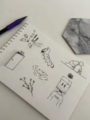 Скетчбук | Рисунки, Артбуки, Легкие рисунки
