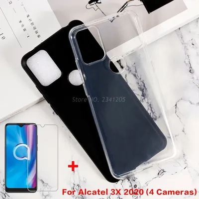 Прозрачный чехол из ТПУ для телефона Alcatel 1S 2020 5028Y 1V SE 3L 2020,  задняя крышка с защитой экрана на Alcatel 3X 2020(4 камеры) | AliExpress