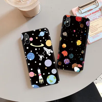Купить Черный Мягкий силиконовый чехол для телефона «Фэнтези Вселенная  Ночное небо» для iPhone, Huawei, Xiaomi, Samsung, Meizu | Joom