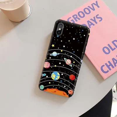 Купить Черный Мягкий силиконовый чехол для телефона «Фэнтези Вселенная  Ночное небо» для iPhone, Huawei, Xiaomi, Samsung, Meizu | Joom
