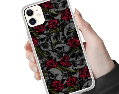 Купить Чехол для мобильного телефона Gothic #2 Gift Cell Phone Case for  iPhone or Samsung Cards Skull Red Roses Goth, цена 4 462 руб —  (404168620062)