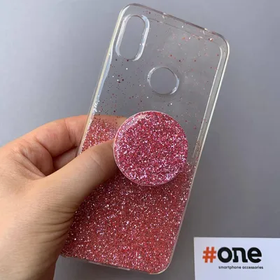 Чехол для Huawei Y6 2019 блестящий чехол с попсокетом на телефон хуавей у6  2019 розовый pps (ID#1452519636), цена: 149 ₴, купить на Prom.ua