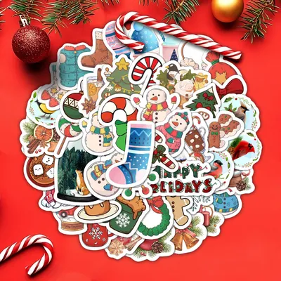 Наклейки времена года, новый год, зима. Стикеры для блокнота, телефона,  ежедневника рождественские. - купить с доставкой по выгодным ценам в  интернет-магазине OZON (1064284642)