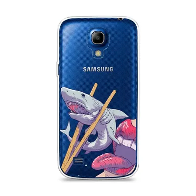 Силиконовый чехол для Samsung Galaxy S4 mini с принтом «Акула суши арт» —  купить в интернет-магазине Case Place