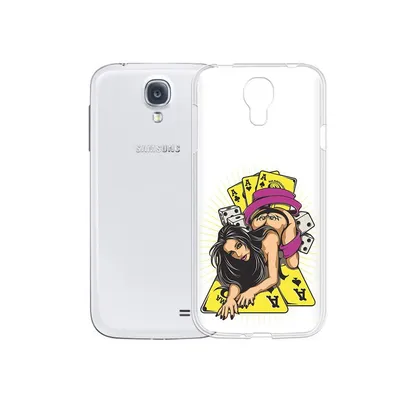 Чехол силиконовый Samsung Galaxy S4 i9500 8889 2 в 1 розовый - Чехлы -  накладки - ЧЕХЛЫ - КупиЧехол.ру