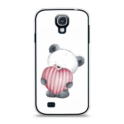 Силиконовый чехол для Samsung Galaxy S4 с принтом «Панда с сердечком 3» —  купить в интернет-магазине Case Place