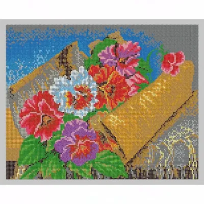 Набор для вышивки бисером схема с рисунком чешский бисер игла для вышивки в  подарок сделано в России ВЛ-144П Гармония цветов | AliExpress