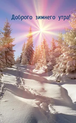 Красивые пожелания доброго зимнего утра и дня в стихах и картиках