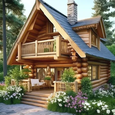 Мой дом мечты: Уютный дом с террасой и большим садом» — создано в Шедевруме