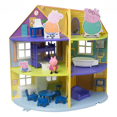 Набор Свинка Пеппа трехэтажный дом Пеппы 33850 купить по цене 19990 ₸ в  интернет-магазине Детский мир