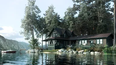 Необычный взгляд на дизайн дома у озера 〛 ◾ Фото ◾ Идеи ◾ Дизайн