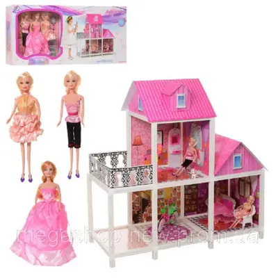 Большой деревянный кукольный домик с мебелью и лифтом для Барби - купить с  доставкой по выгодным ценам в интернет-магазине OZON (195342235)