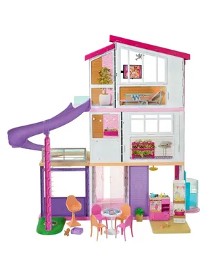 Большой кукольный домик для Барби - деревянный дом для кукол Барби высотой  115 см | AliExpress