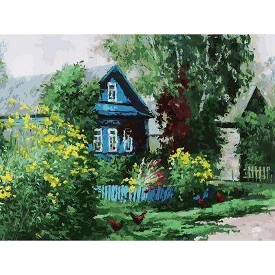 Картинка домик в деревне - 68 фото