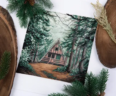 Домик в лесу - Фотообои на заказ в интернет магазин arte.ru. Заказать обои  Домик в лесу (1719)