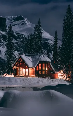 Милый тёплый домик зимой в. …» — создано в Шедевруме