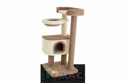 Домик для кошек с когтеточкой Шурум-Бурум высокий домик для котят и кота,  36x36x100см - купить с доставкой по выгодным ценам в интернет-магазине OZON  (271102581)