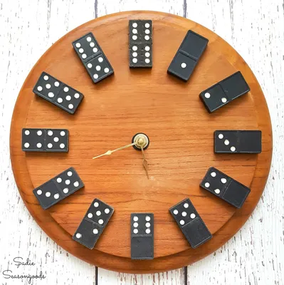 Domino Clock as Home Office or Playroom Wall Decor