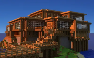 Как Построить Стартовый Дом 3 Этажа в Майнкрафте? - YouTube