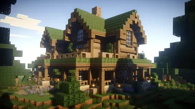Красивый дом из дерева в Майнкрафт - VScraft