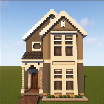 Маленький дом в стиле модерн в Майнкрафт - VScraft