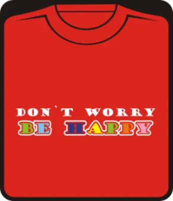 Dont Worry Be Happy Motivational Slogan Print On A Wavy Colorful Background  Stock Illustration - Download Image Now - iStock