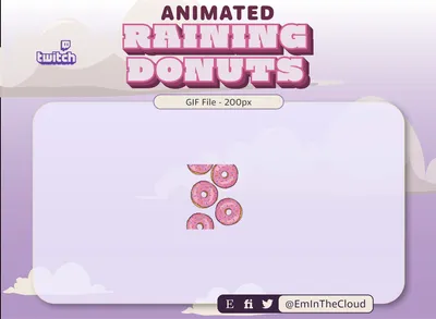 Donut Kawaii Twitch Overlay Package Graphic by 2SUNS · Creative Fabrica