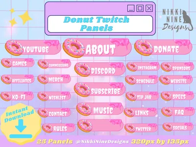 30x Donut Twitch Bit Badges / Complete Twitch Bit Badges Set/ Yemmy Funny  Donuts Emotes / Food Sub Bit / Number Bit Badges / Gamer Graphics - Etsy