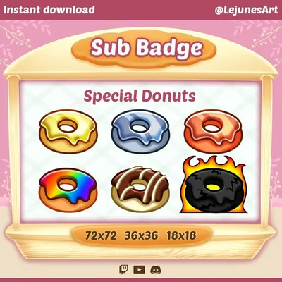 Donut Twitch Sub Badges - Emotes Creator