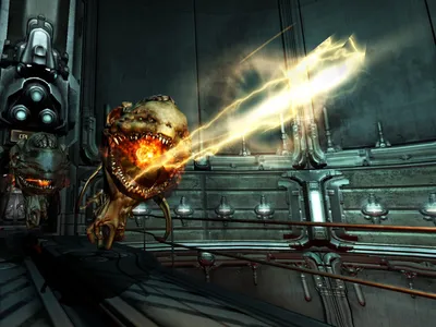 Doom 3 remade as a fast-paced boomer shooter