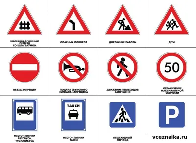Дорожные знаки для детей: картинки, раскраски, игры и задания