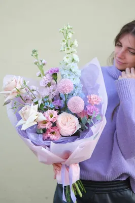 Букет цветов с хлопком и эвкалиптом 5120 ₽ с доставкой по Москве