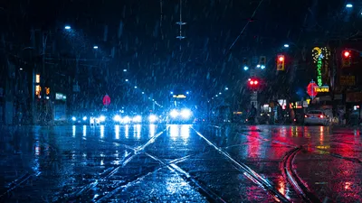 Обои ночь дождь - 30 фото