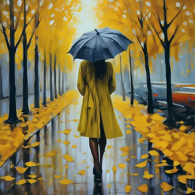Осенняя депрессия, дождь, жёлтые …» — создано в Шедевруме