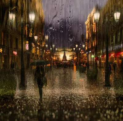 Дождь в городе. Фотограф Slavado