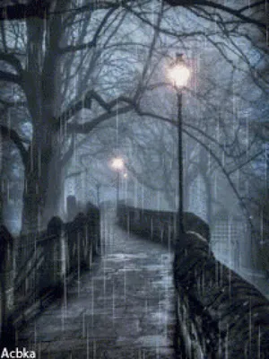 Фото дождливый вечер в старом …» — создано в Шедевруме