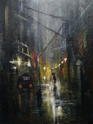 прекрасный дождливый вечер в городской иллюстрации Иллюстрация штока -  иллюстрации насчитывающей желтый, дорога: 276712750