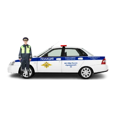 Боковой муляж машины ДПС с сотрудником и проблесковыми маячками - Закажите  онлайн на Znaki154.ru с доставкой в Благовещенске