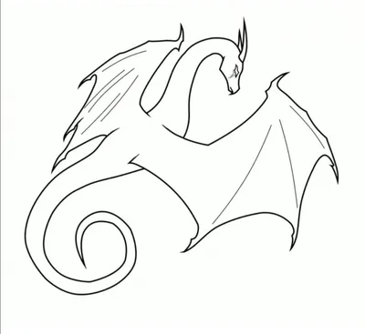 Простые рисунки дракона - 37 фото